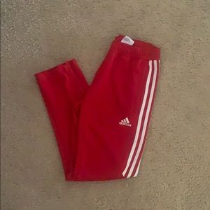 Red Adidas soccer sweatpants. Barely Worn!